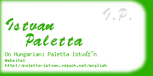 istvan paletta business card